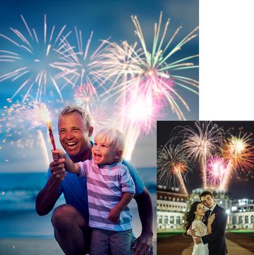 Fireworks Overlays for Photo Editing