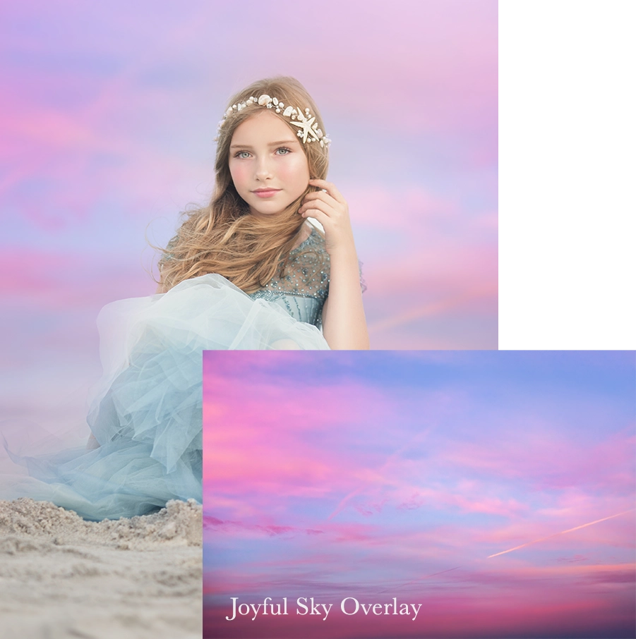 Pink and Blue Sky Overlay
