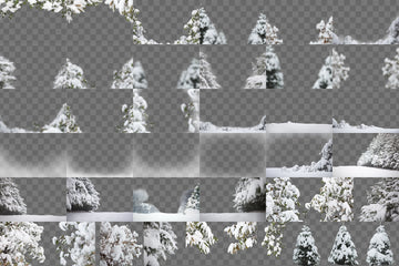 Winter Peek Through Overlays for Photographers