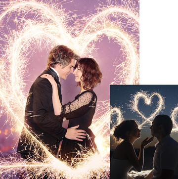 Heart Sparkler Overlays for Photo Editing