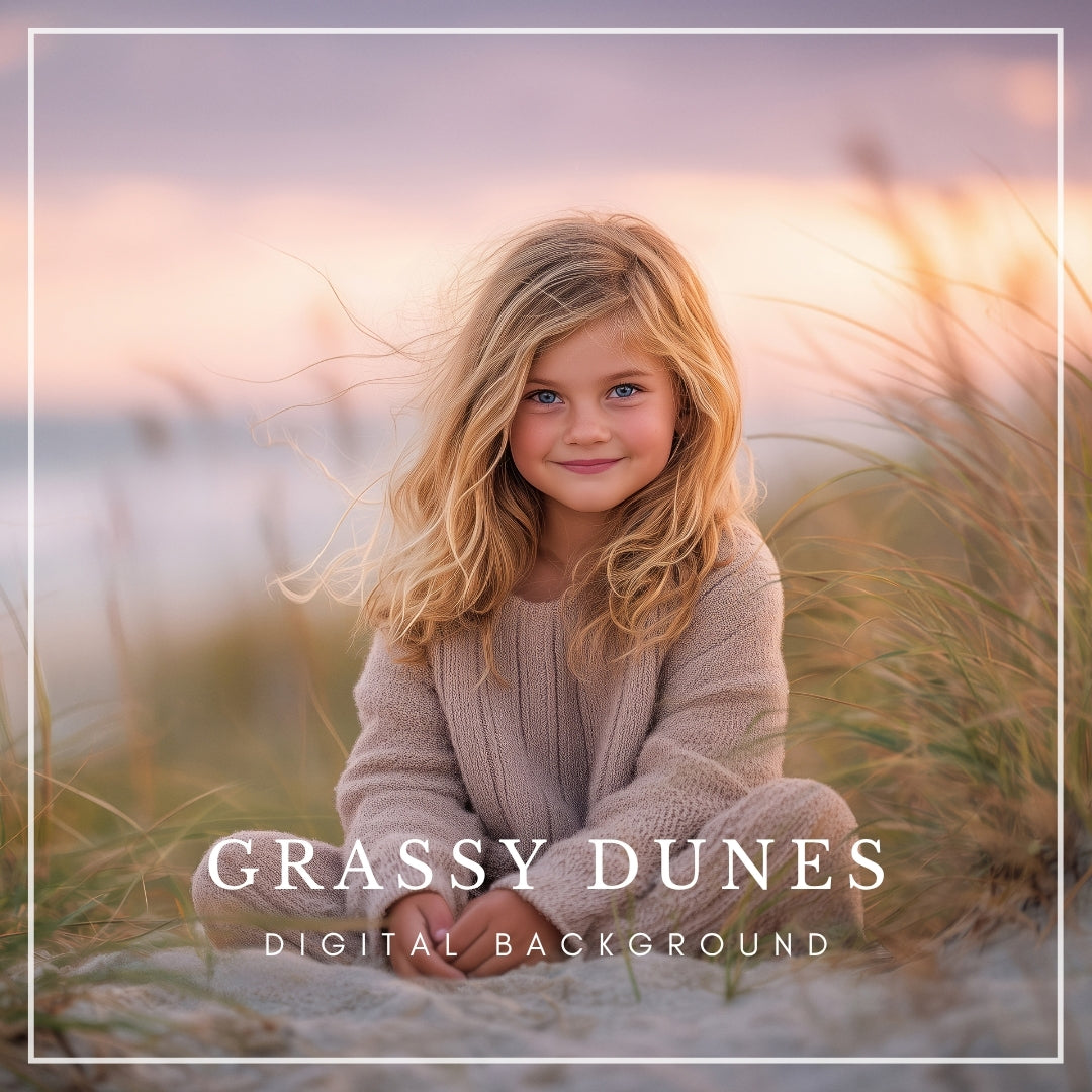Soft-focus coastal beach path with windswept dune grass at sunset, inspired by Cape Cod, Outer Banks, and Nantucket scenery.