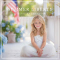 4th of July porch scene with flowers, flag, and soft lighting for digital photo edits