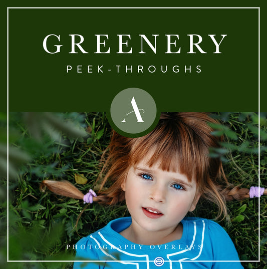 greenery peek through overlays for photoshop, photo editing, digital photography and photographers