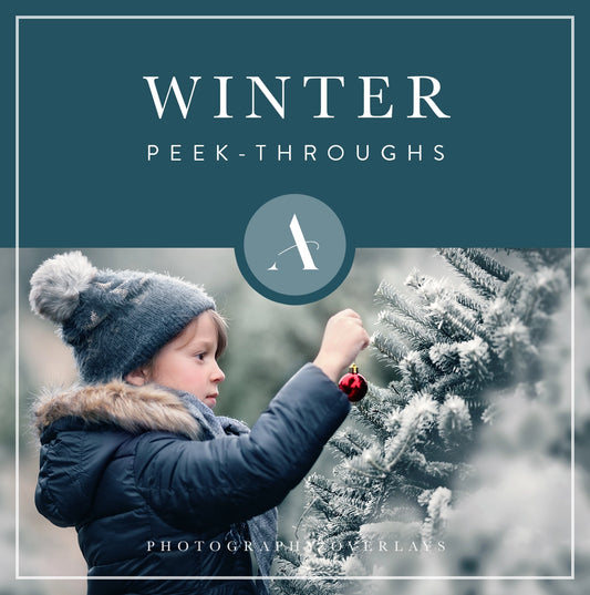 winter peek through overlays for photoshop, photo editing, digital photography and photographers