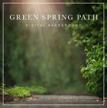 Green Spring Path - Digital Background (Layered)